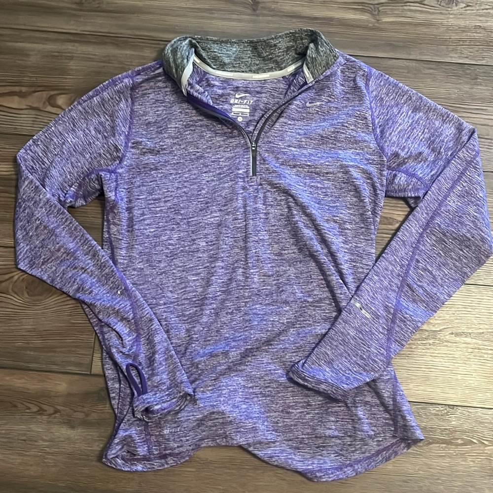 Purple Nike Dri-Fit Running Pullover